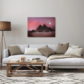 Tablou pe sticlă - Piramidă, Giza, Egipt (70x50 cm)