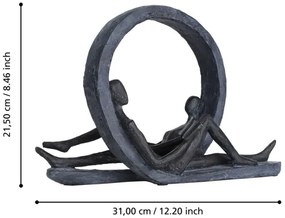 Decorațiune metalică Eglo 427416 SIOCON 21,5x31 cm negru