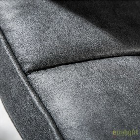 Set 2 scaune de bar cu tapiterie din microfibra Modena gri vintage A-39001 VC