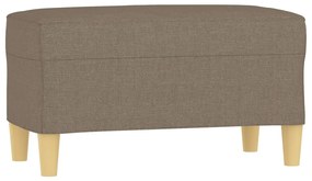 349374 vidaXL Bancă, gri taupe, 70x35x41 cm, textil