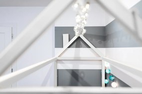 Pat pentru copii Casa Paul - Alb 180x80 cm pat fără spațiu de depozitare