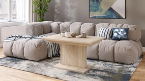 Mazzoni ASTON MINI Stejar Sonoma - MĂSUȚĂ DE CAFEA MODERNĂ EXTENSIBILĂ REGLABILĂ PE ÎNĂLȚIME MASĂ TRANSFORMABILĂ