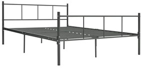 284647 vidaXL Cadru de pat, gri, 160 x 200 cm, metal