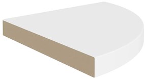 Rafturi colt de perete, 2 buc., alb, 35x35x3,8 cm, MDF 2, Alb, 35 x 35 x 3.8 cm