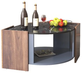 Măsuță de cafea cu design elegant, Negru | Aosom Romania