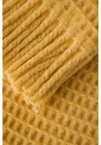 Pled Euromat Waffel Yellow, 140 x 180 cm, galben
