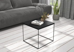 Masuta de cafea, 50x50 cm, ADRK Furniture (Culoare: Alb / Negru)