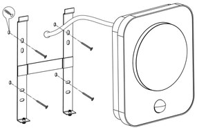 Aplică LED de exterior cu senzor MADRIZ LED/9W/230V IP44 Eglo 99584