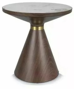 Masa de cafea Napa B alb/maro - d50 x h53 cm