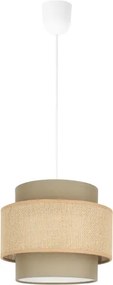 Brilagi RESNA - lustră suspendată pe cablu, 1xE27/60W/230V, Ø 20 cm, maro/bej