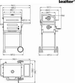 Grătar multifuncțional Helix cu cărbune de lemn