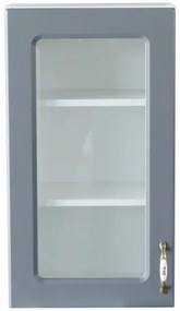 Corp superior 40 vitrina cu 1 usa Zebra MDF gri