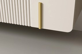 Comodă suspendată Malmi 150 cm cu trei uși - cașmir / crem/ elemente aurii