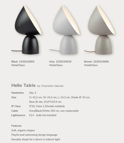 Veioza, lampa de masa design modern Caché negru mat