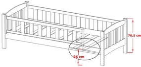 Pat pentru copii 90 cm Gussie (cu somieră și sp. depozitare) (Alb). Promo -10%. 1012917
