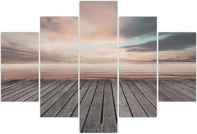 Tablou - Pier la apus de soare (150x105 cm)