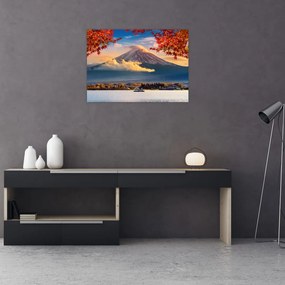 Tablou pe sticlă - Japonia, Muntele Fudji (70x50 cm)