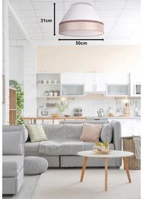 Duolla - Plafonieră AVIGNON 1xE27/15W/230V d. 50 cm albă/bej