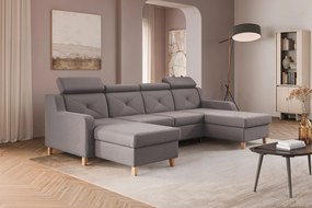 Colțar extensibil Laksaro U universal - bej închis catifea Jasmine 25