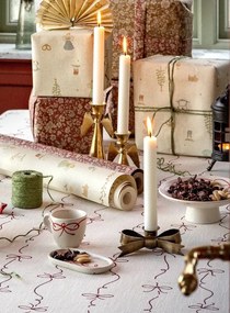 Suport lumânare decorativ vintage din fier și alamă antichizată „Tove”