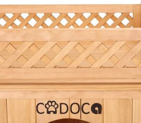 Deuba Casuta pentru pisici cu balcon 53x54x64 cm
