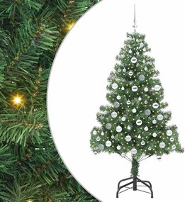 vidaXL Brad de Crăciun cu 300 LED cu suport Verde 180 cm PVC