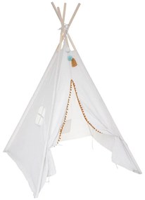 Cort teepee pentru copii alb WAPI