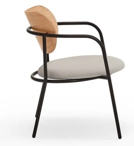 Fotoliu gri în decor de stejar Eclipse - Teulat