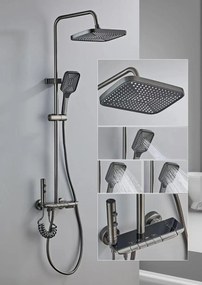 Coloana Dus 4 Functii, Gri, Polita Sticla, Smack