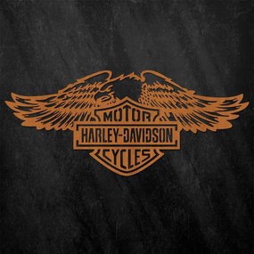 DUBLEZ | Tablou din lemn - Sigla Harley Davidson