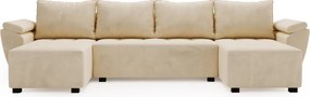 Coltar extensibil in forma de U LIVARO 305x140 cm, crem