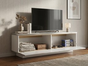 Dulap TV ALVIN 135 cm, alb/argintiu