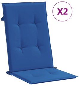 Perne pentru scaun de gradina,2 buc.,albastru regal, 120x50x3cm 2, Albastru regal, 120 x 50 x 3 cm