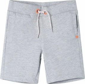 vidaXL Pantaloni scurți pentru copii cu șnur, gri, 140