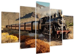 Tablou - Locomotivă cu aburi (150x105 cm)
