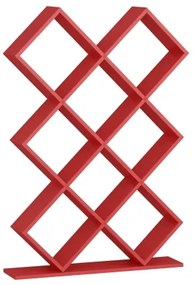 Bibliotecă KUMSAL 129x90 cm roșie