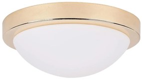 Plafonieră aurie cu abajur din sticlă ø 28 cm Roda – Candellux Lighting