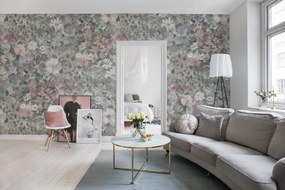 Fototapet, Summer Field, Dusty Pink, Rebel Walls