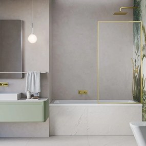 Paravan de cada Radaway Modo F SL PNJ II auriu periat-transparent 80x150 cm sticla 8 mm dreapta