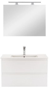 Mobilier complet de baie Vario Forte 80 alb-alb