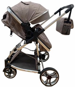 Carucior 2 in 1 transformabil in mod sport, 0-36 luni, Crem - CPC-16-crem