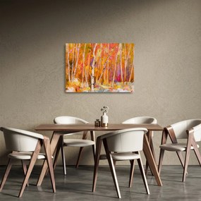 Tablou pe sticlă - Pădurea toamna (70x50 cm)