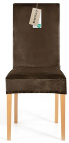 Restilo Husă pentru scaun Sento maro închis, 48 x48 x 58 + 10 cm, set de 4 bucăți