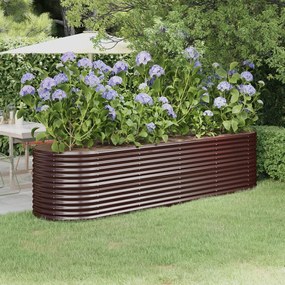 vidaXL Strat înălțat grădină 296x80x68 cm oțel galvanizat