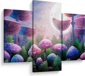 Tablou - Ciuperci sub lună plină (90x60 cm)