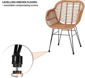 STILISTA Set de 2 fotolii pentru gradina - maro deschis