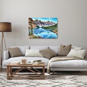 Tablou pe sticlă - Lacul Moraine (70x50 cm)