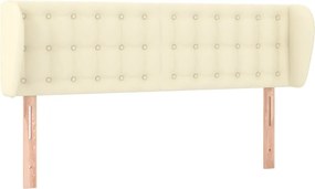 vidaXL Tăblie de pat cu aripioare crem 147x23x78/88 cm piele ecologică