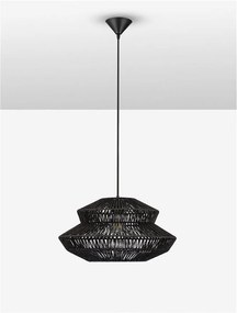 Lustra/Pendul design natural NUA negru