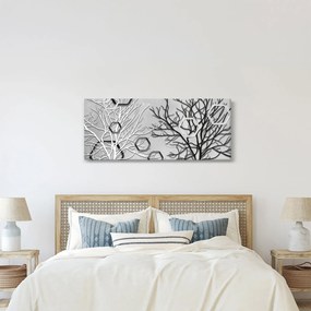 Tablou abstract cu pomi (120x50 cm)